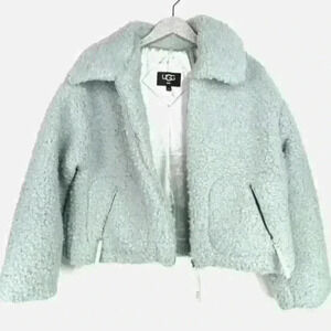 NWT! UGG WOMEN'S MAEVE SHERPA JACKET IN SIDEWALK COLOR L